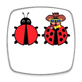 Bugs Debug Developer Bugfixing Programmer - Square fridge magnet - white - Front