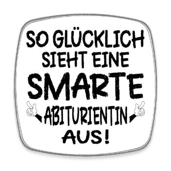 GLÜCKLICHE ABITURIENTIN ABITUR - Viereckiger Kühlschrankmagnet - Weiß - Vorne