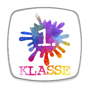 Colorful splash of color purple blue red yellow - 1st class - Square fridge magnet - white - Front