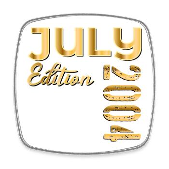 22th Birthday July 2004 - Square fridge magnet - white - Front