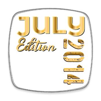 12e anniversaire juillet 2014 - Magnet carré - blanc - Devant