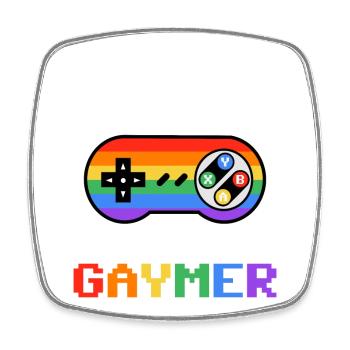 Pride-Gaming Controller Motiv - Viereckiger Kühlschrankmagnet - Weiß - Vorne