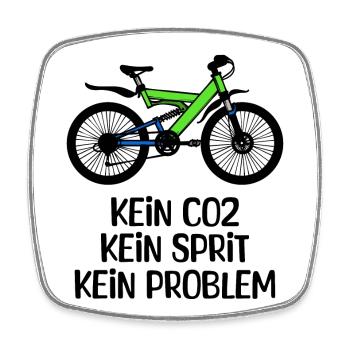 Tanken Fahrrad Energiespeicher Antrieb Statement - Viereckiger Kühlschrankmagnet - Weiß - Vorne