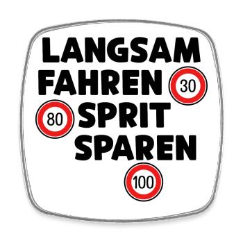 Gas Station Refueling Statement Drive Gasoline Engine - Square fridge magnet - white - Front