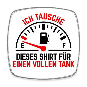 Gas Station Gasoline Statement Refueling Electricity Energy - Square fridge magnet - white - Front