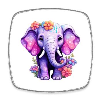 Elefant Elefanten Motiv - Viereckiger Kühlschrankmagnet - Weiß - Vorne
