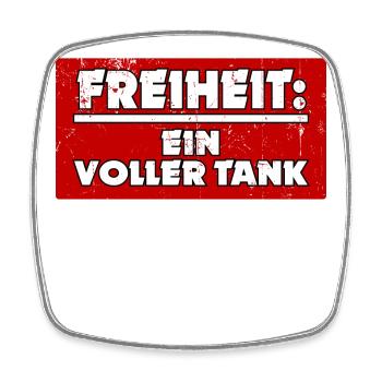 Energiespeicher Tanken Statement Zapfsäule - Viereckiger Kühlschrankmagnet - Weiß - Vorne