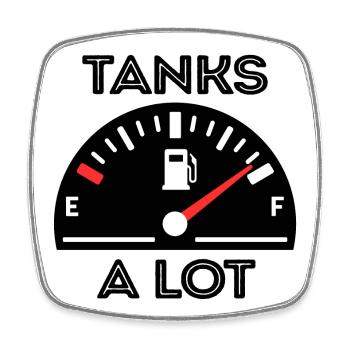 Energie Benzin Statement Energiespeicher Tanken - Viereckiger Kühlschrankmagnet - Weiß - Vorne