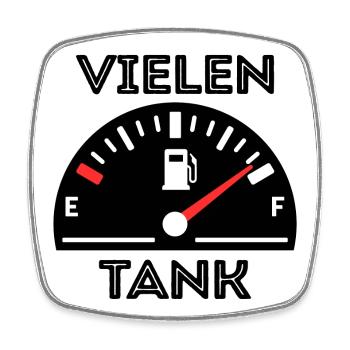 Tankstelle Benzin Tanken Statement Zapfsäule - Viereckiger Kühlschrankmagnet - Weiß - Vorne