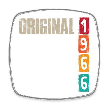 Vintage 1966 - Viereckiger Kühlschrankmagnet - Weiß - Vorne
