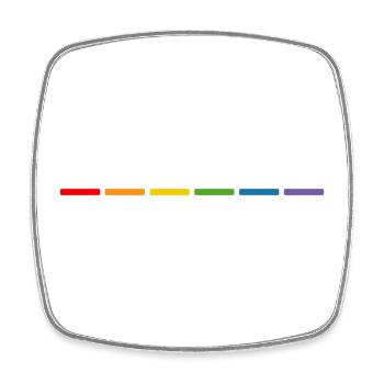 LGBT CSD T Shirt Regenbogen - Viereckiger Kühlschrankmagnet - Weiß - Vorne