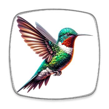 Hummingbird - Square fridge magnet - white - Front