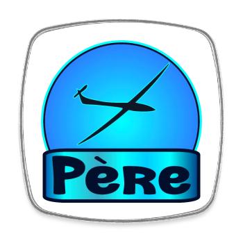 Père Pilote - Magnet carré - blanc - Devant