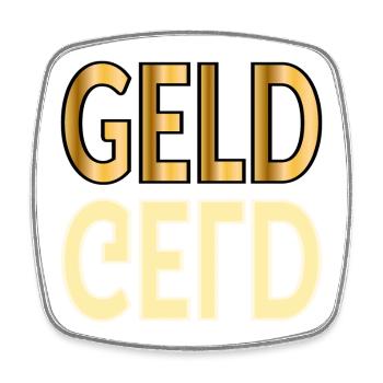 GELDZAHLUNG GELD - Viereckiger Kühlschrankmagnet - Weiß - Vorne