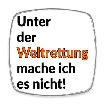 IRONIE WELTRETTUNG - HELDEN - Viereckiger Kühlschrankmagnet - Weiß - Vorne