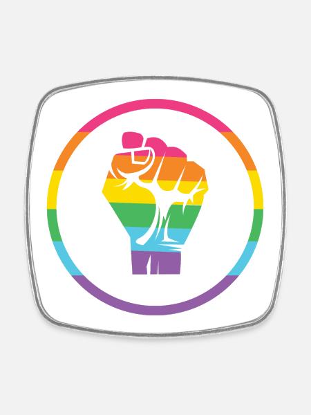 LGBTQ-Pride-Monat - Pride! - Viereckiger Kühlschrankmagnet - Weiß