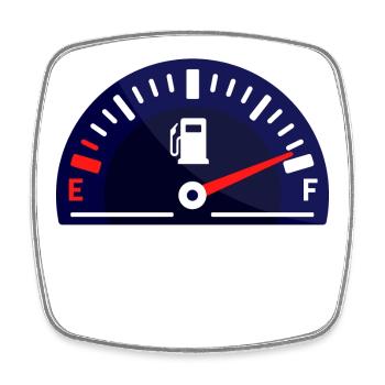 Tanken Tankstelle Elektrische Energie Zapfsäule - Viereckiger Kühlschrankmagnet - Weiß - Vorne