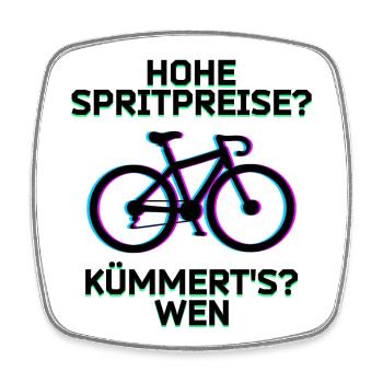Refueling Bicycle Energy Statement Energy Storage - Square fridge magnet - white - Front