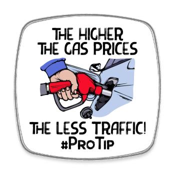 Gasoline Fuel Pump Energy Energy Storage Statement - Square fridge magnet - white - Front