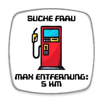 Fuel Pump Energy Energy Storage Statement Refueling - Square fridge magnet - white - Front