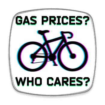 Bicycle Cool Saying Refueling Electric Energy - Square fridge magnet - white - Front