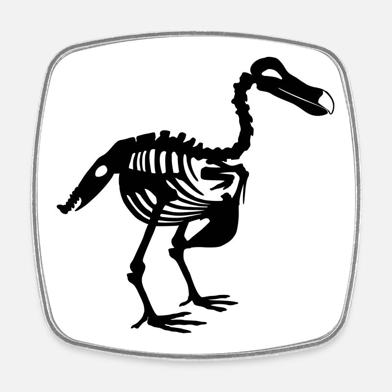 Dodo - Magnet carré - blanc