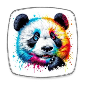 Panda - Magnet carré - blanc - Devant