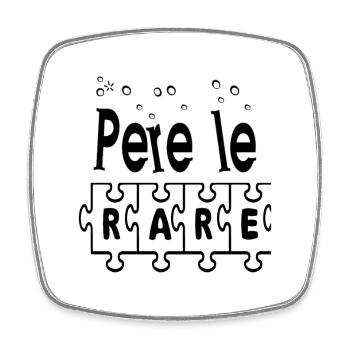 Père Le Rare Perle Rare - Magnet carré - blanc - Devant