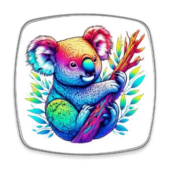 Koala - Viereckiger Kühlschrankmagnet - Weiß - Vorne