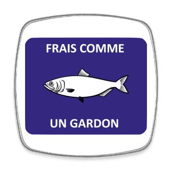 Frais comme un gardon - Magnet carré - blanc - Devant