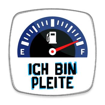 Gas Station Gasoline Energy Refueling Statement Electricity - Square fridge magnet - white - Front