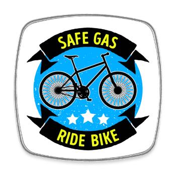 Energy Storage Refueling Bicycle Electrical Energy - Square fridge magnet - white - Front