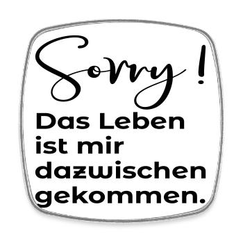 AUSREDE - ZEITMANAGEMENT - Viereckiger Kühlschrankmagnet - Weiß - Vorne