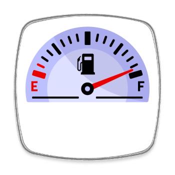 Ravitaillement en énergie électrique de la station-service - Magnet carré - blanc - Devant