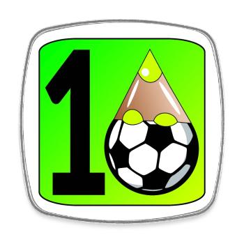 10 ans - 10e anniversaire Joueur de football Enfants - Magnet carré - blanc - Devant