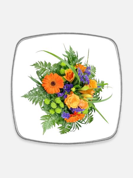 BOUQUET - Square fridge magnet - white