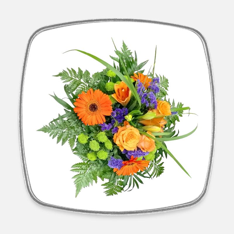 BOUQUET - Square fridge magnet - white