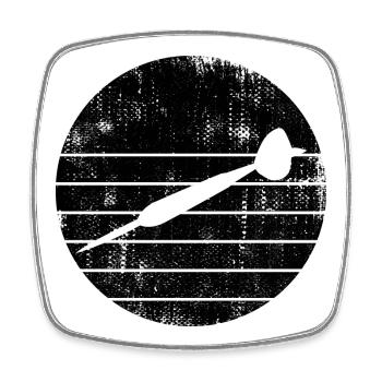 Dart - Square fridge magnet - white - Front