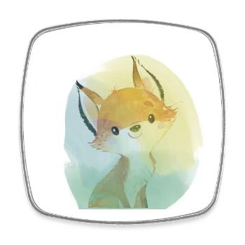 Fox baby - Square fridge magnet - white - Front