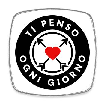 TI PENSO OGNI GIORNO - Magnet carré - blanc - Devant