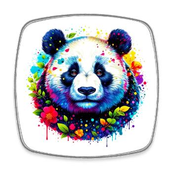 Panda - Magnet carré - blanc - Devant