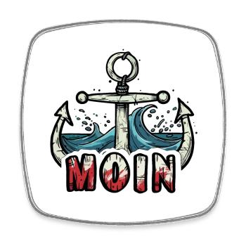Anchor Shafts MOIN Design - Square fridge magnet - white - Front