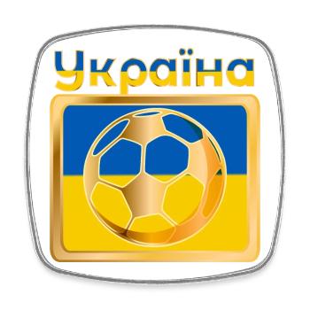 FOOTBALL UKRAINE Україна - Magnet carré - blanc - Devant