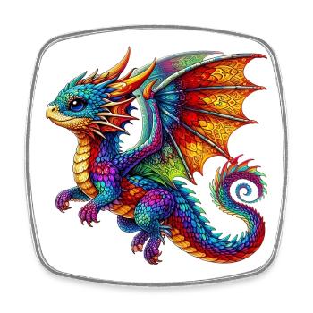 Dragon - Square fridge magnet - white - Front