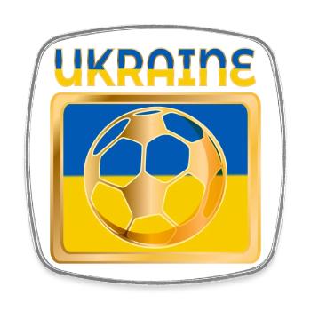 Fußball Ukraine - Viereckiger Kühlschrankmagnet - Weiß - Vorne