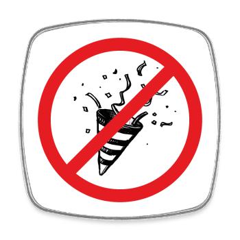 Stop Party / Das JGA-Motiv - Viereckiger Kühlschrankmagnet - Weiß - Vorne