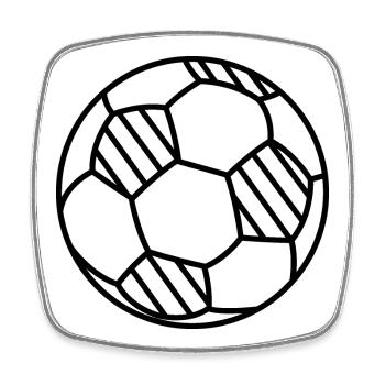 Soccer Minimal Lines Logo Player Club Team - Square fridge magnet - white - Front
