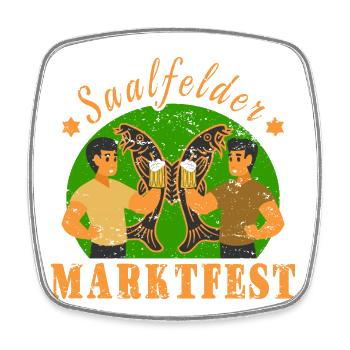 Saalfeld Market Festival - Square fridge magnet - white - Front
