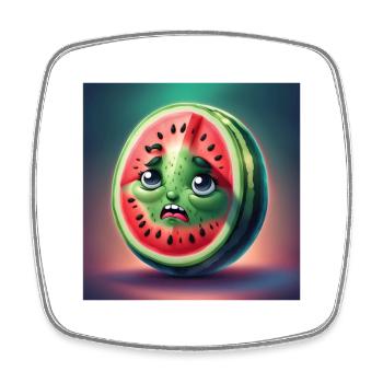 Watermelon, Fruit, Palestine - Square fridge magnet - white - Front