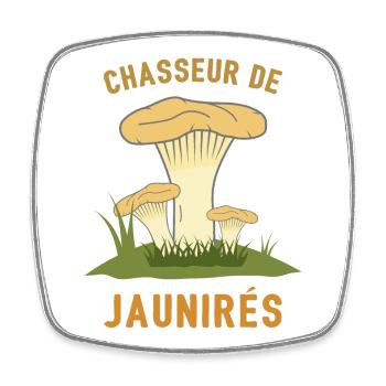 Chasseur de Jaunirés - Magnet carré - blanc - Devant